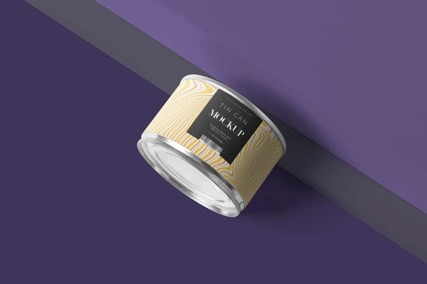 食品罐头外观设计效果图样机PSD模板 Small Food Tin Can Mockups插图(2)