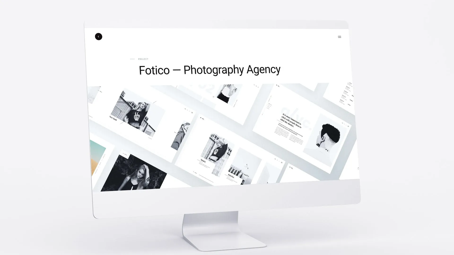 网站UI界面设计效果图预览白色iMac电脑样机模板 White iMac Mockup插图(6)