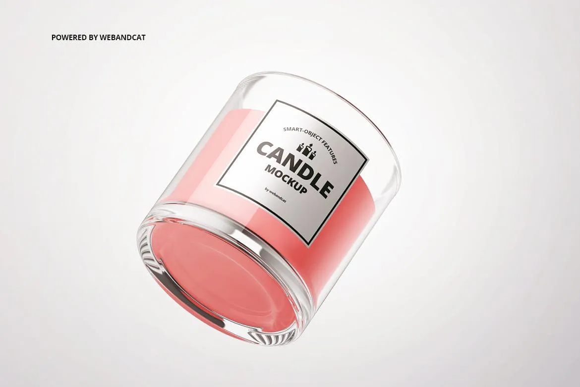 玻璃杯蜡烛设计样机模板 Candle in Glass Mock-up插图(3)