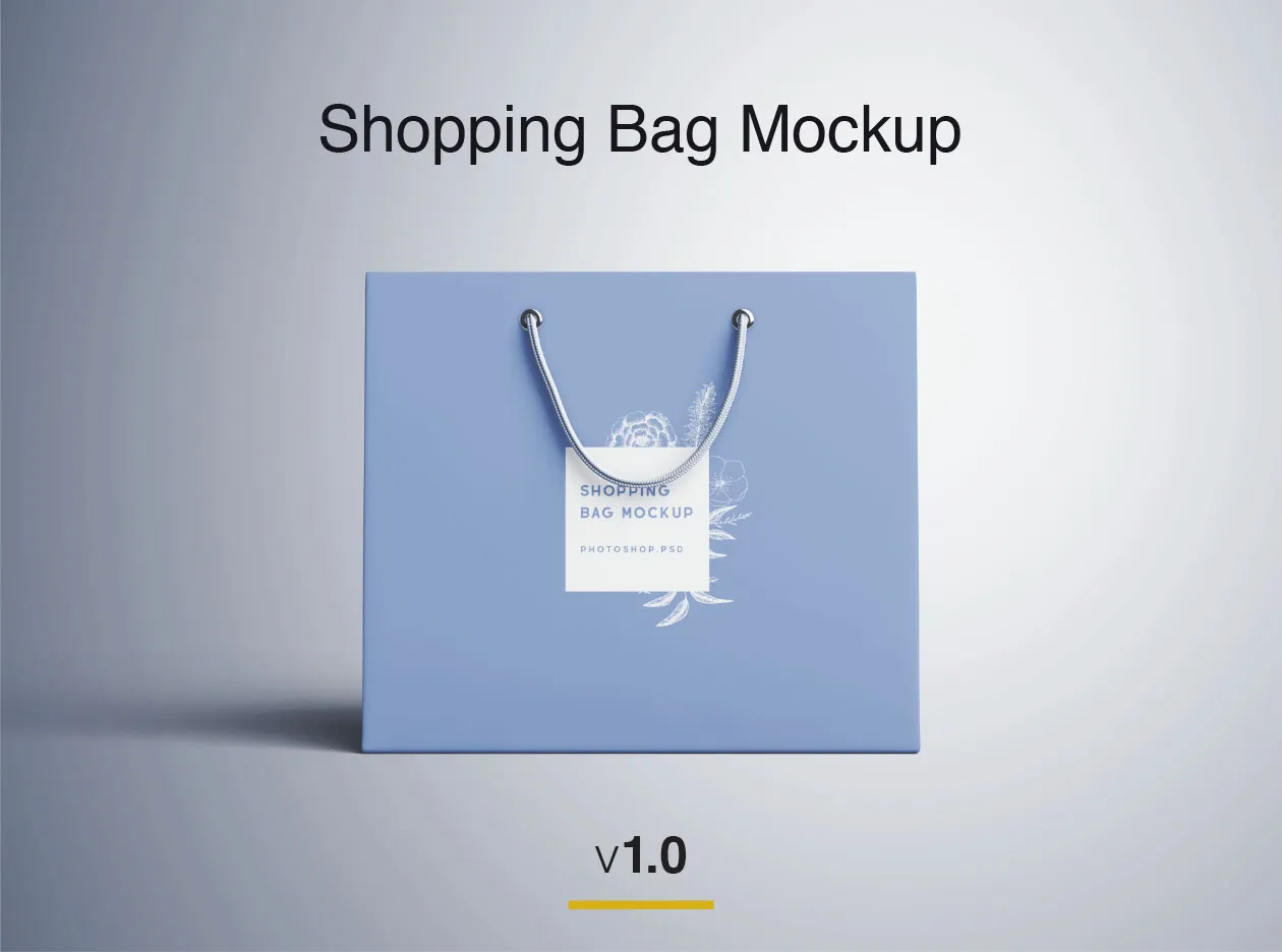 购物袋定制设计外观设计PSD样机模板 Shopping Bag Mockup#8211; PSD