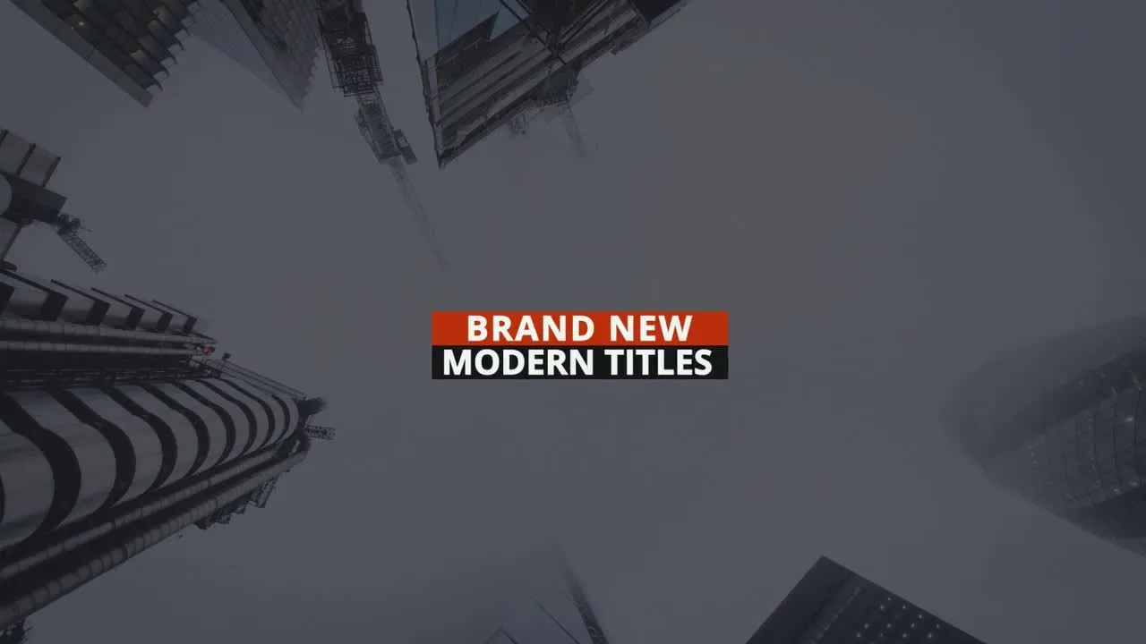 8个下三分之一橙色现代电影全屏标题像素设计精选AE模板