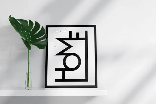 居家风格艺术作品/照片展示画框相框样机模板 Frame Mock-Up Home Style插图(3)