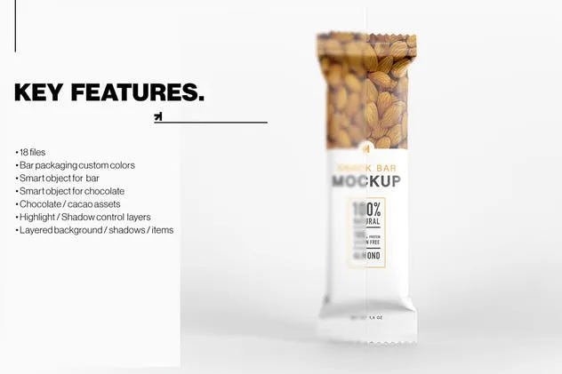 巧克力棒包装样机模板 Chocolate Bar Packaging Mockup插图(14)