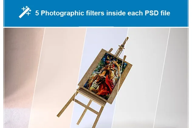 油画艺术作品展示样机 Art Canvas in studio插图(6)