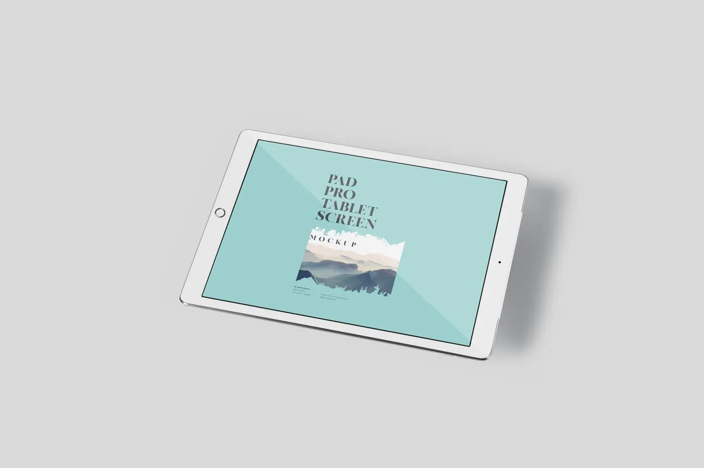 多角度iPad Pro屏幕演示样机PSD模板 Pad Pro Tablet Screen Mockup Set插图(3)