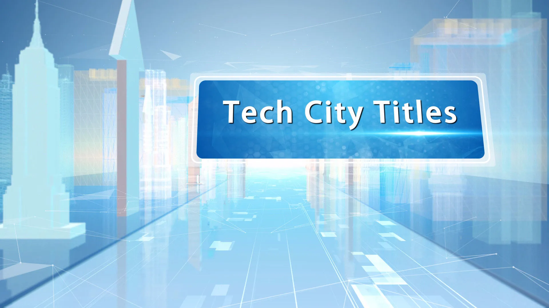 具有未来主义设计的科技城企业标题像素设计精选AE模板