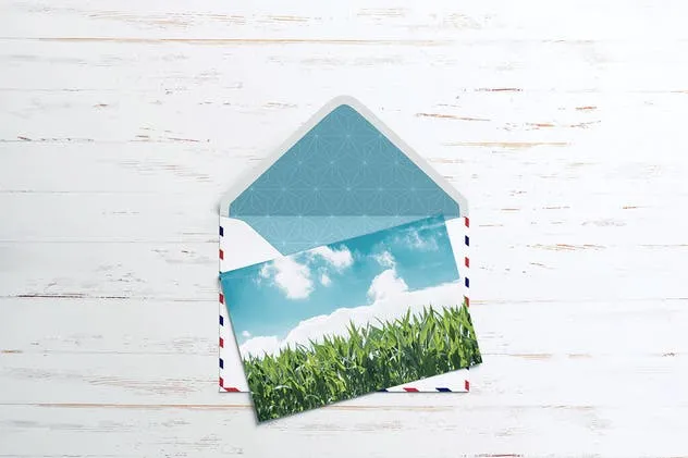 A6明信片/信封/邀请函/传单样机 A6 Postcard & Envelope / Invitation / Flyer MockUp插图(4)