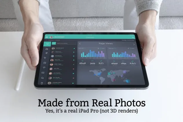 真实场景iPad Pro(第三代)设备样机展示模板 10 iPad Pro (3rd Generation) Mockups插图(1)