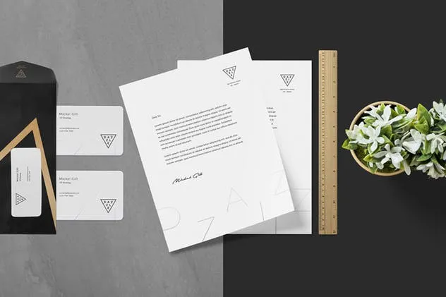 高品质企业品牌办公用品套装样机 Stationery Mockup Scenes插图(8)