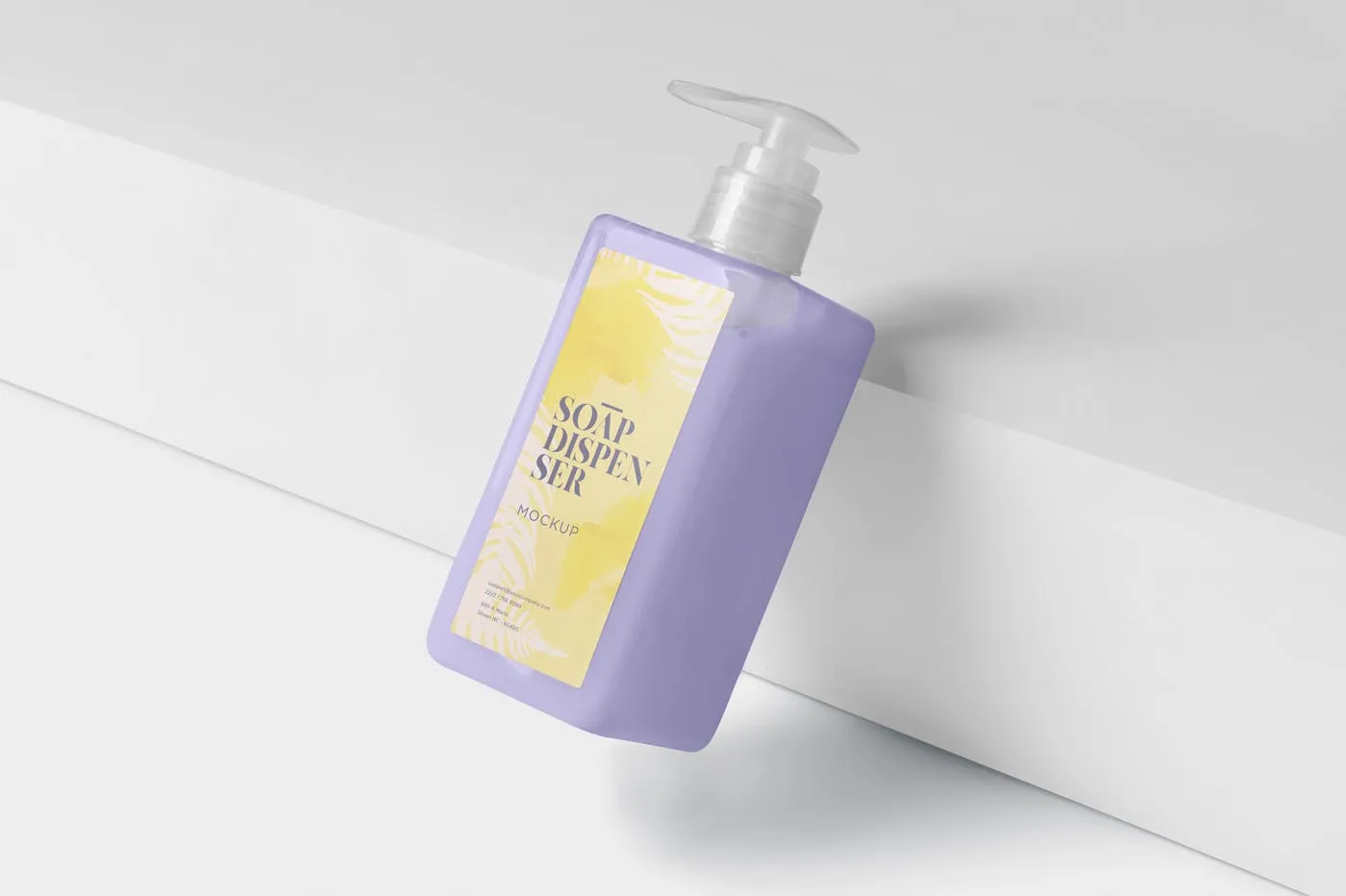 洗发水/沐浴露按压瓶设计效果图素材库精选 Soap Dispenser Mockup Rectangle – Medium Size插图(4)