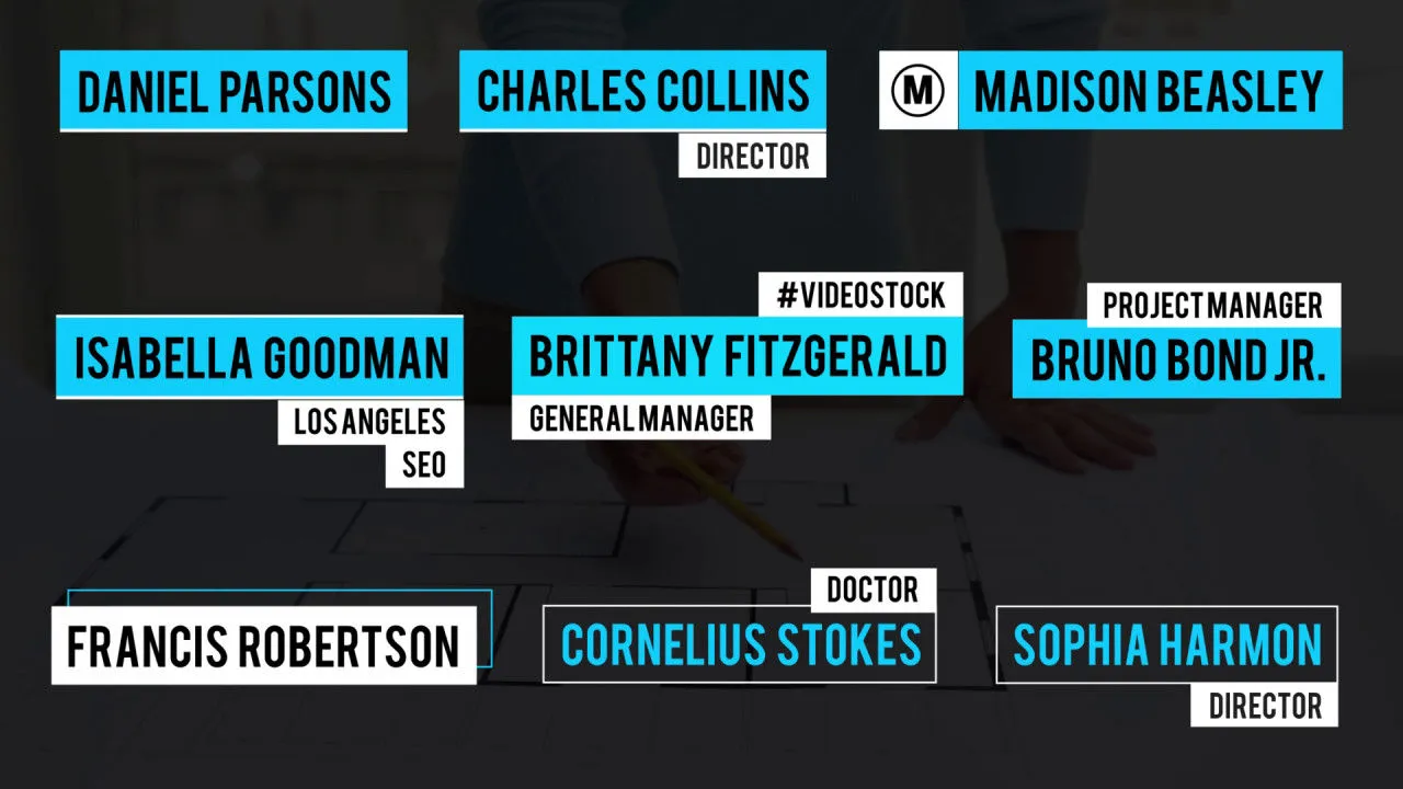 整洁的自动缩放幻灯片文本框像素设计精选AE模板