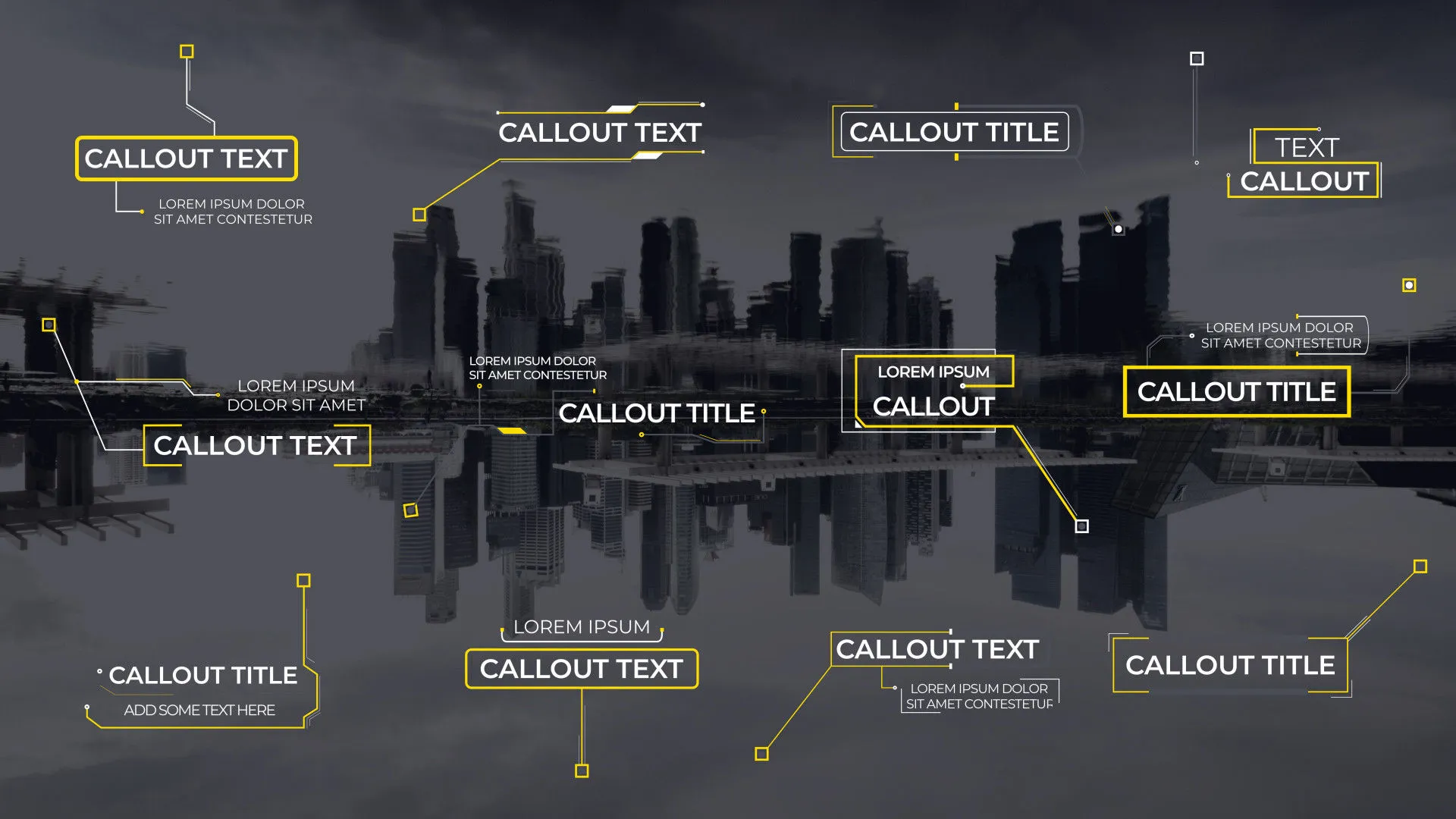 技术标注标题像素设计精选AE模板