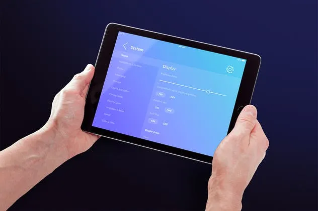 平板电脑APP&网站设计演示样机模板 Isolated Tablet Mock-up插图(6)