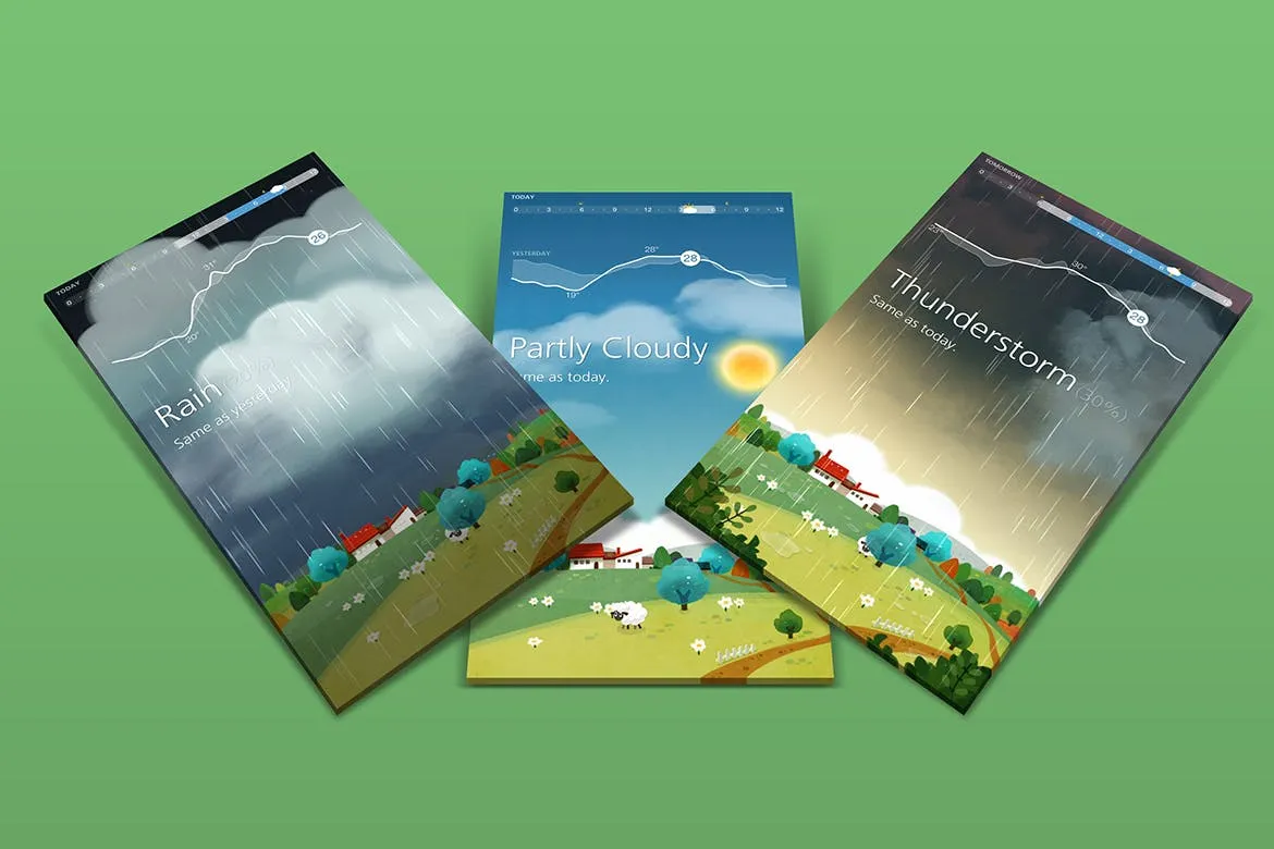 APP应用&手机游戏界面设计效果图样机 Mobile Display Mock-Up插图(4)