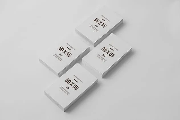 简约时尚多种尺寸名片/A4纸样机模板 Multi-dimension Branding / Identity Mock-up 4插图(1)