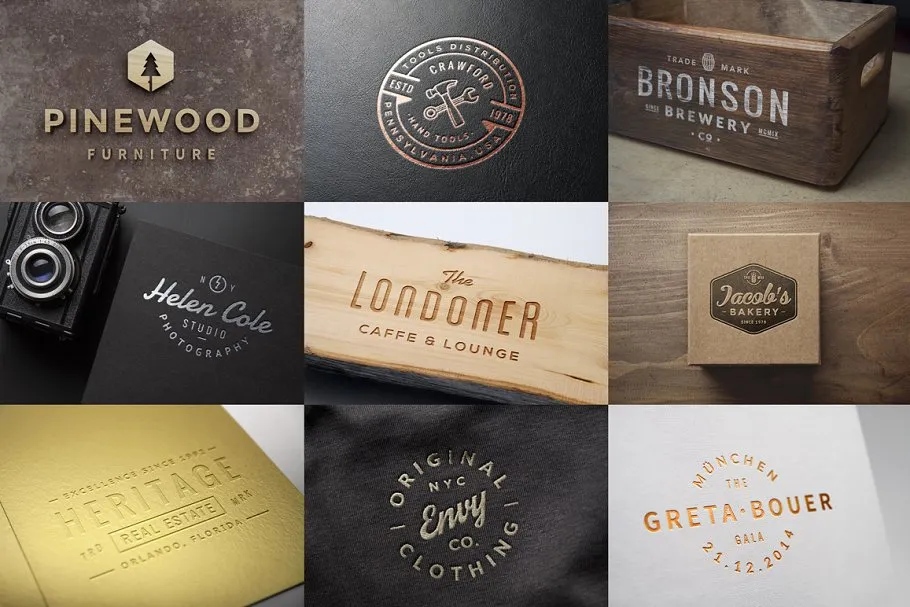 10款Logo/徽标样机模板 10 Logo/Badge Mock-Ups Vol.3插图(1)