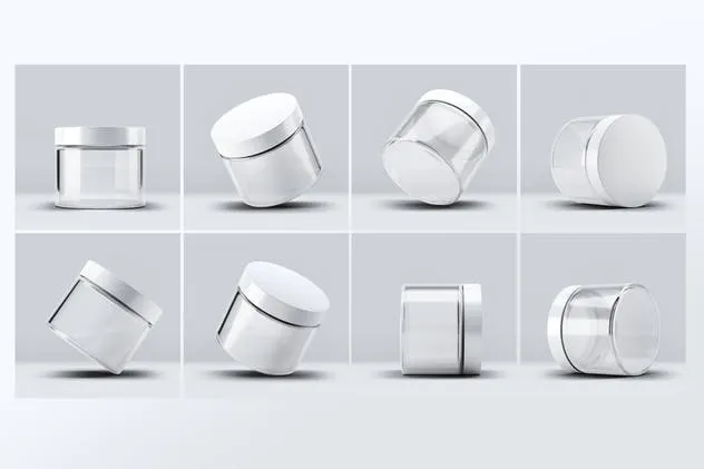 化妆品护肤品玻璃罐样机 Cosmetics Glass Jar Mock-Up插图(2)