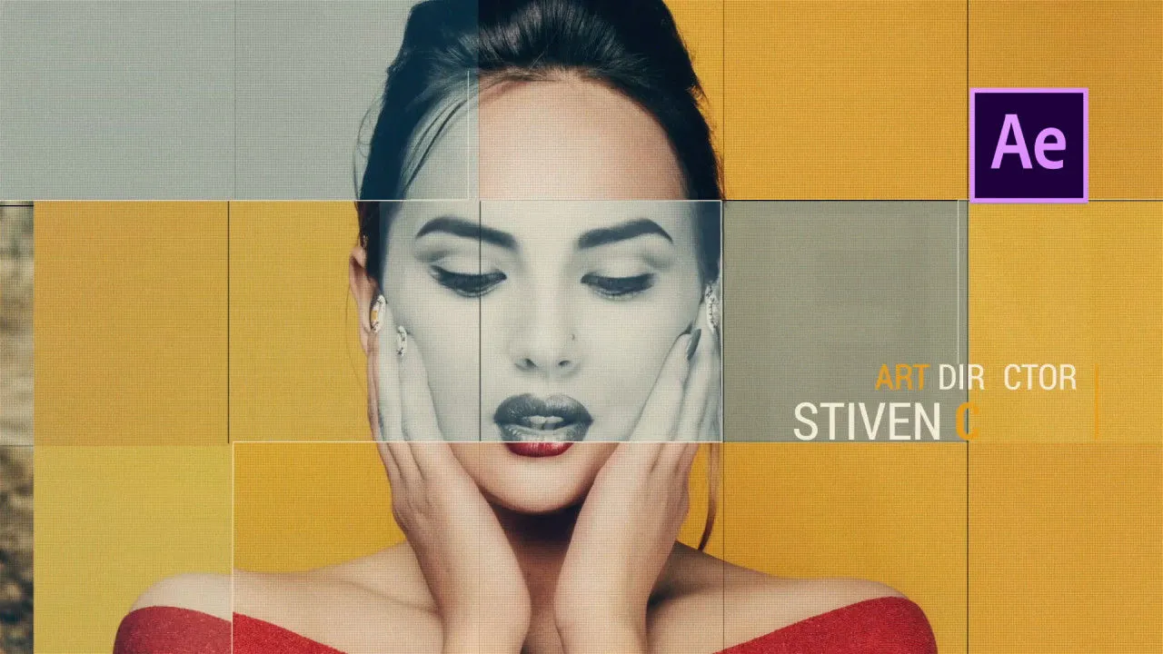 现代过渡效果时尚幻灯片像素设计精选AE模板下载