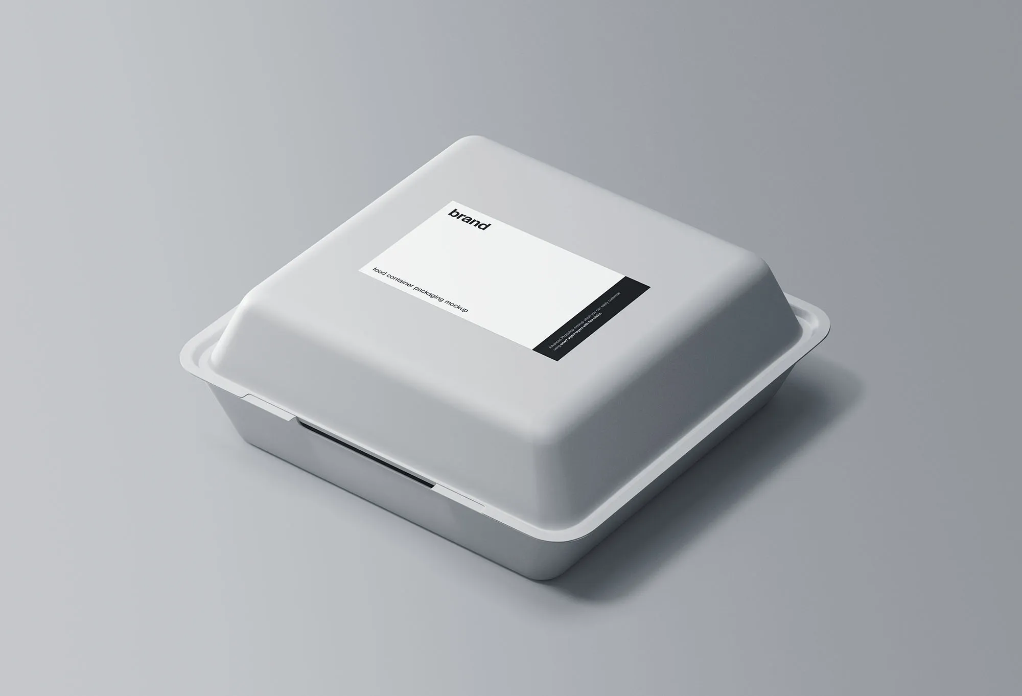 高端食品包装外卖盒定制设计像素设计精选模板 Food Packaging Container Mockup