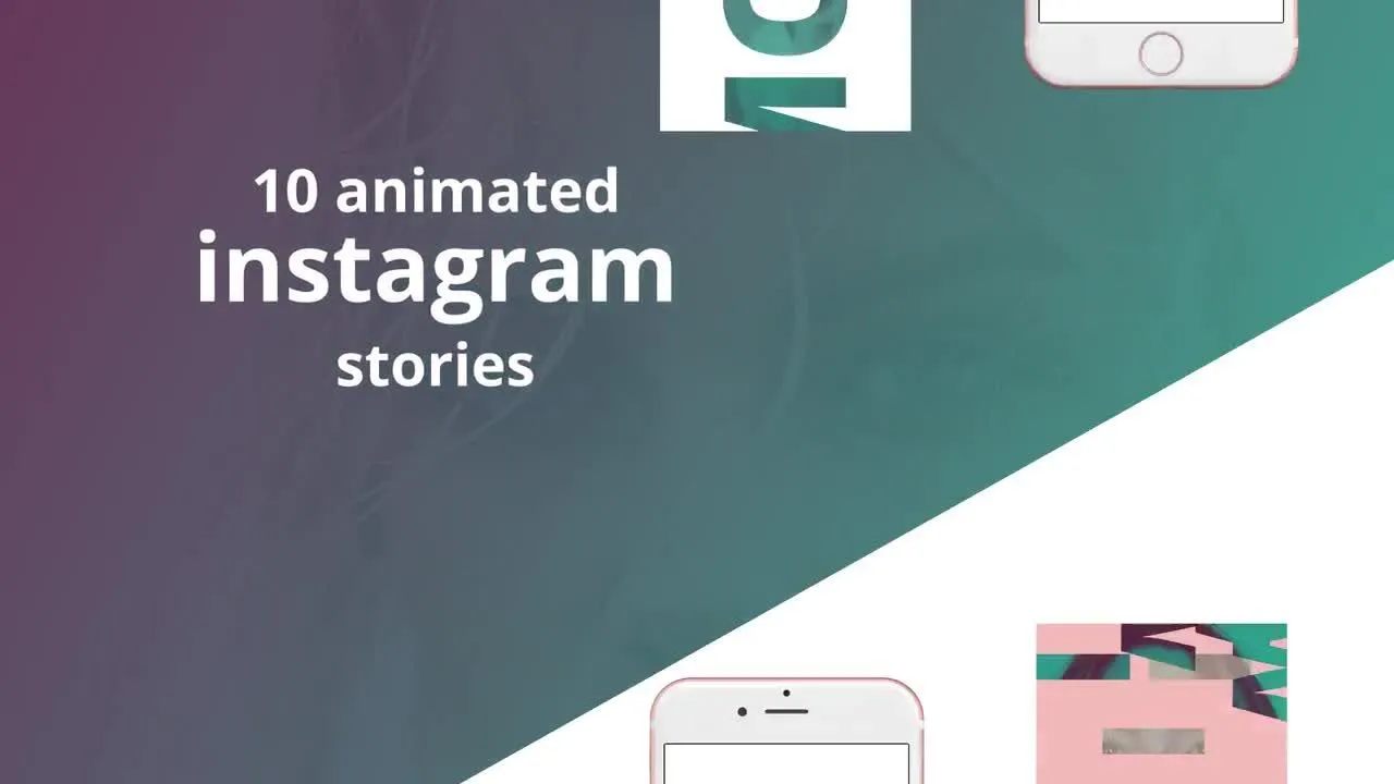 简单的动态文本手机动画展示像素设计精选AE模板