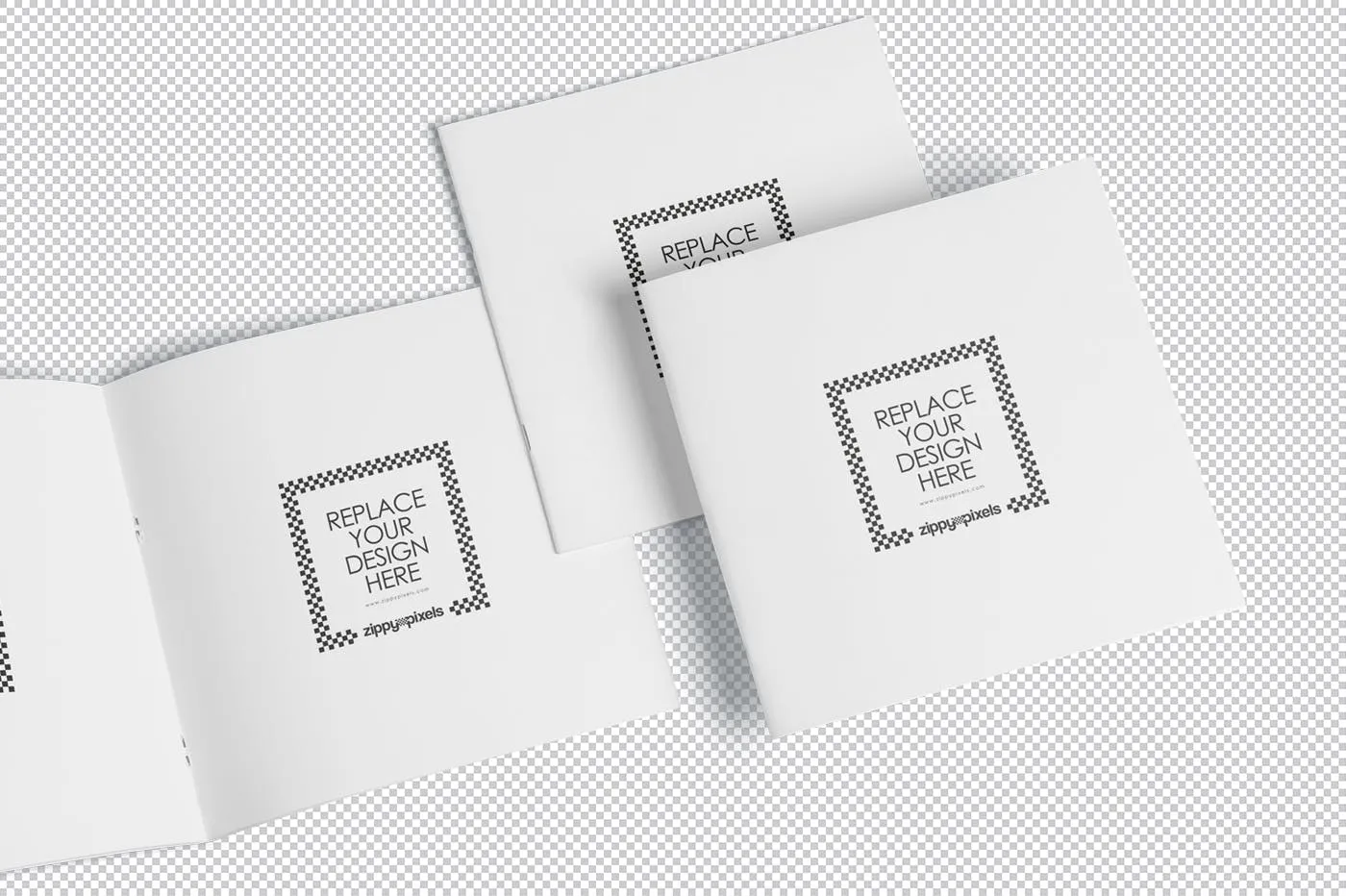 方形小册子企业画册杂志设计效果图样机 Square Brochure – Magazine Mock-Up插图(5)