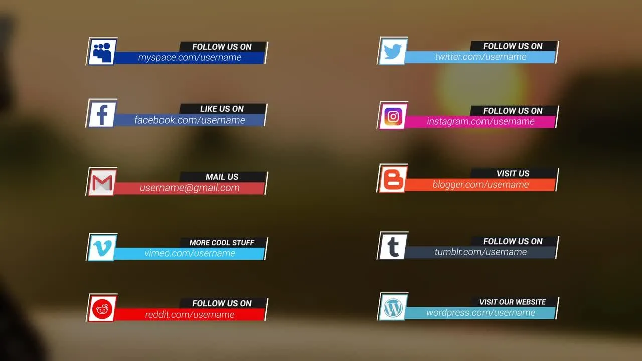 社交媒体低三分之二标题像素设计精选AE模板