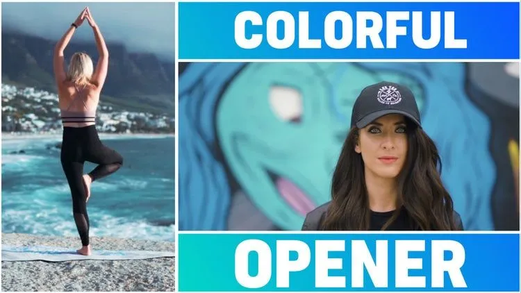 明亮简洁的多彩开场白像素设计精选AE模板