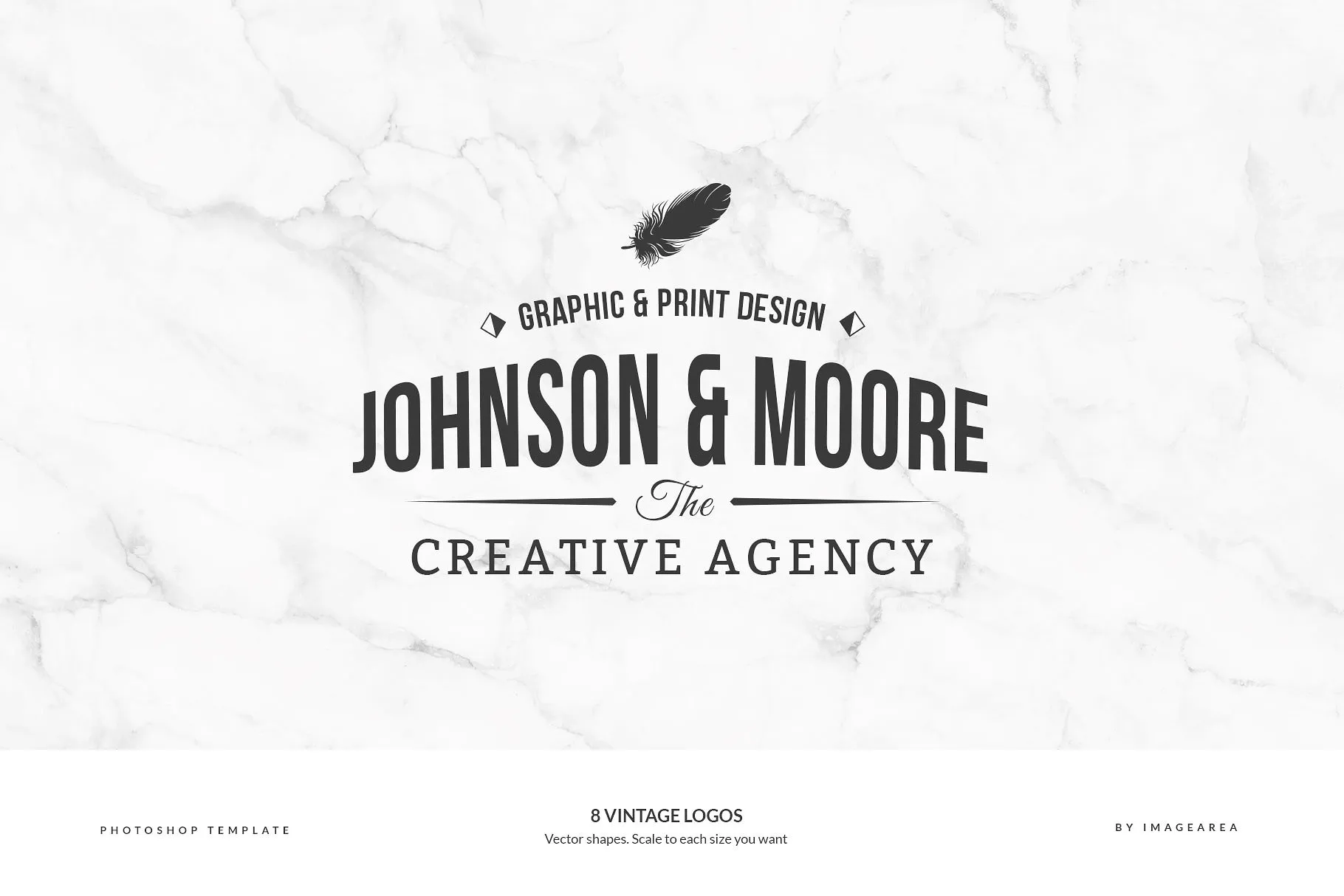 8款复古设计风格品牌Logo商标设计模板 8 Vintage Logos插图(1)