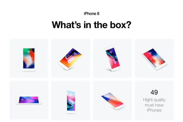 APP UI设计展示iPhone 8样机模板 HERO Phone 8 Mockups插图(6)