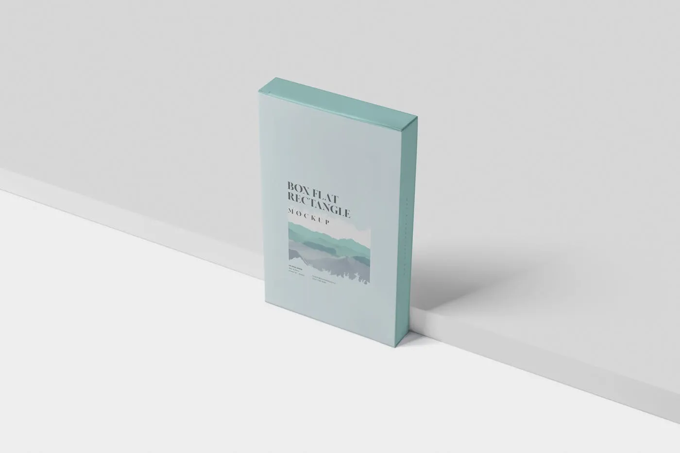 扁平矩形扑克牌包装盒素材库精选模板 Box Mockup – Medium Size Flat Rectangle Shape插图(2)