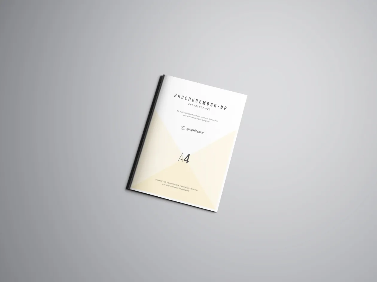 A4宣传单设计效果图样机PSD模板 Photoshop A4 Brochure Mockup .PSD插图(4)