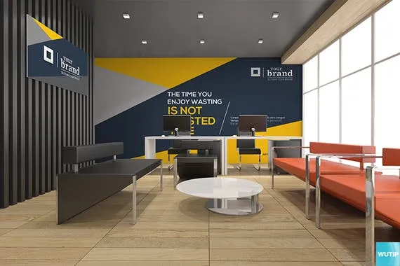 3D立体logo标志企业文化办公室设计VI样机展示模型mockups插图(9)