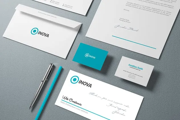 企业品牌VI设计办公文具样机模板v1 Branding / Identity Mock-up插图(1)