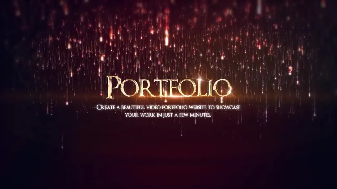 精美豪华明亮的下落粒子金色标题像素设计精选AE模板