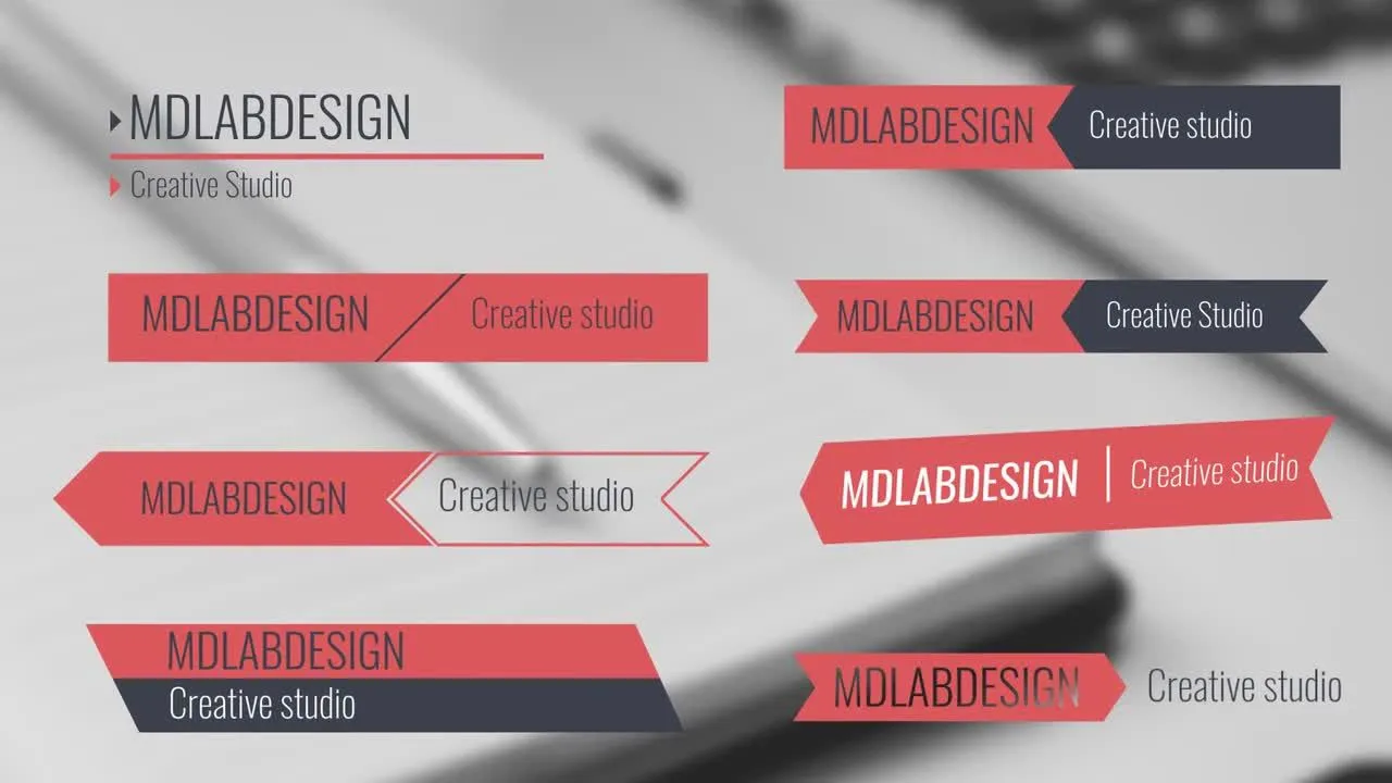 8个轻松企业下三分之一标题像素设计精选AE模板