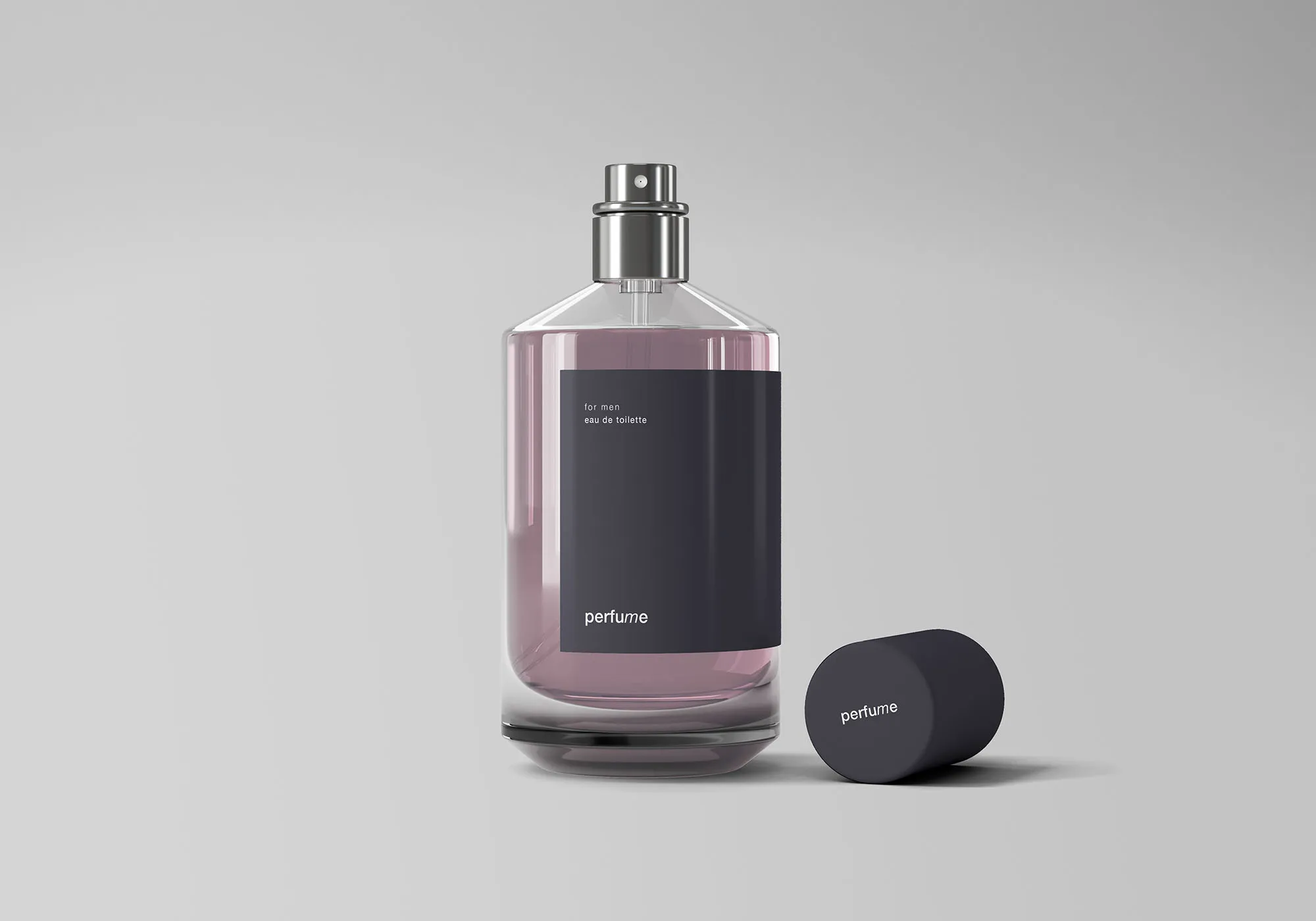 经典香水瓶产品外观设计展示像素设计精选 Classic Perfume Mockup