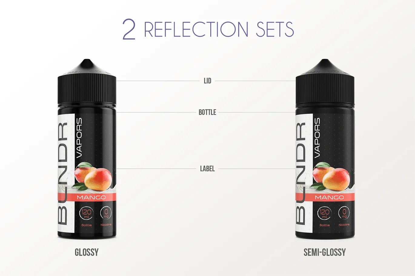 120ml容量装电子烟油瓶外观设计预览样机模板 eLiquid Bottle Mockup v 120ml-C插图(3)