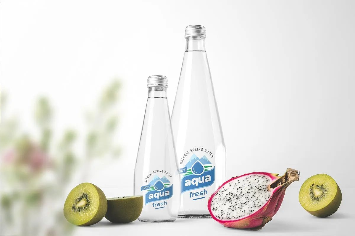 透明饮料水瓶样机展示模板 Water Bottle Mockups