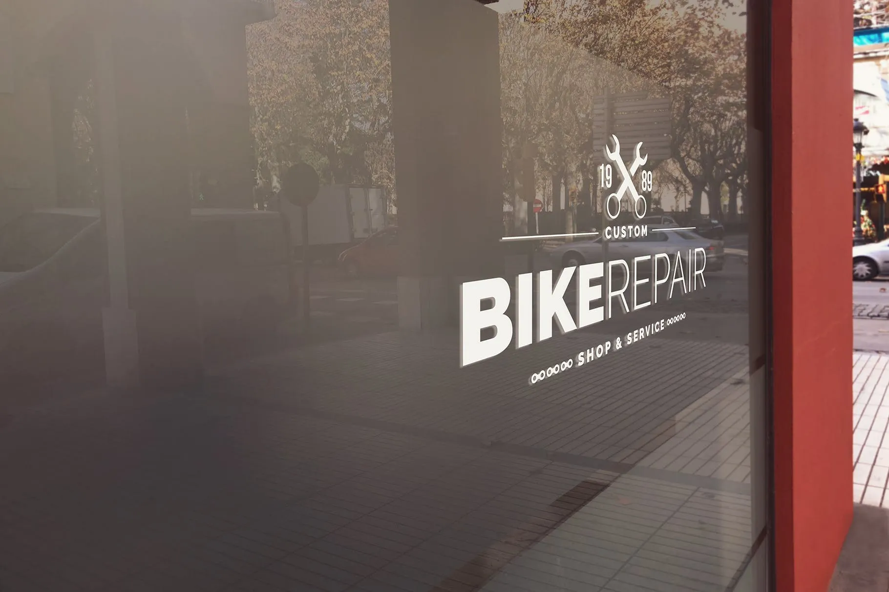 商铺玻璃门Logo店招效果图样机素材库精选2 Store Glass Logo Mockup插图(1)