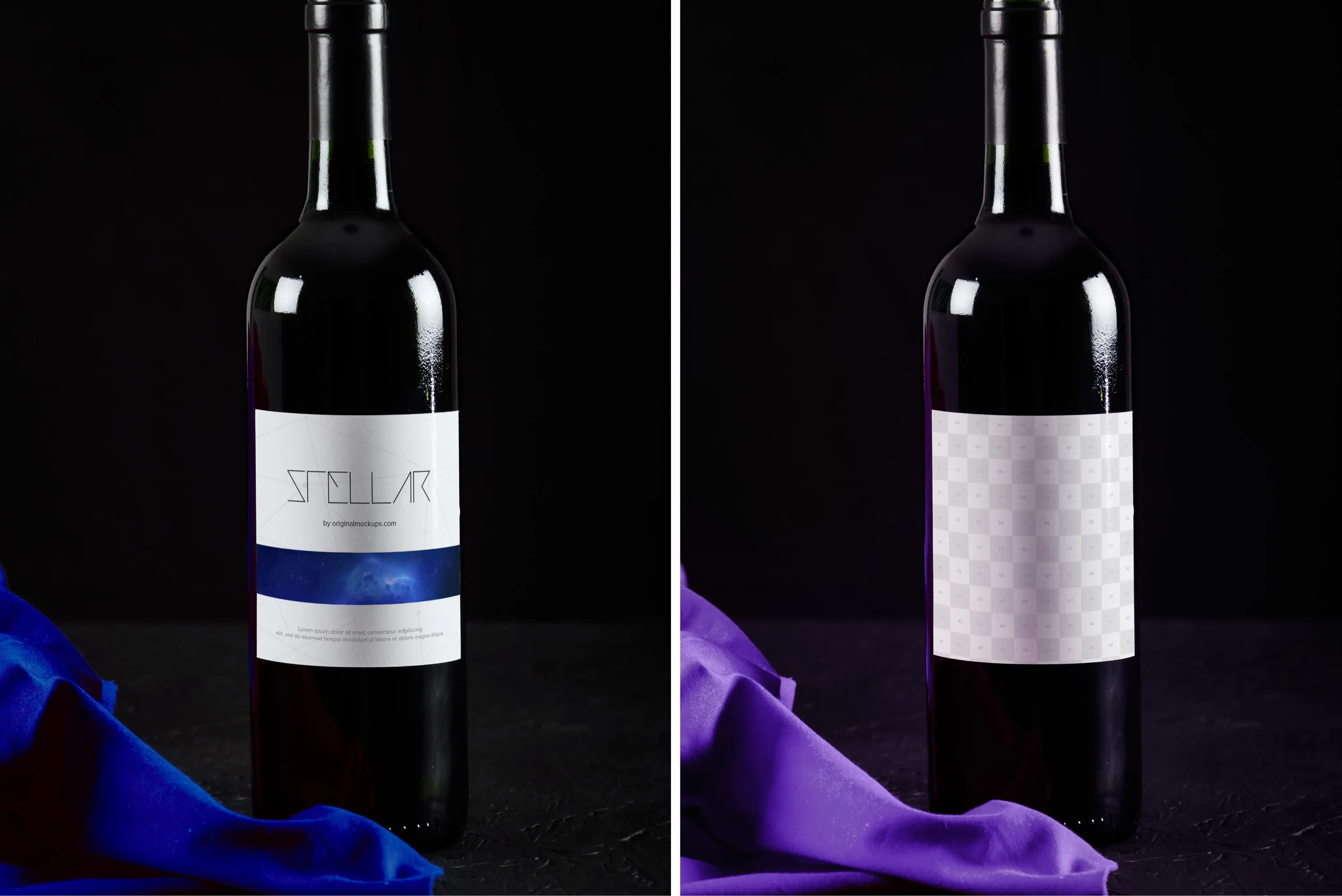 葡萄酒洋酒酒瓶外观标签设计样机09 Wine Bottle Mockup 09插图