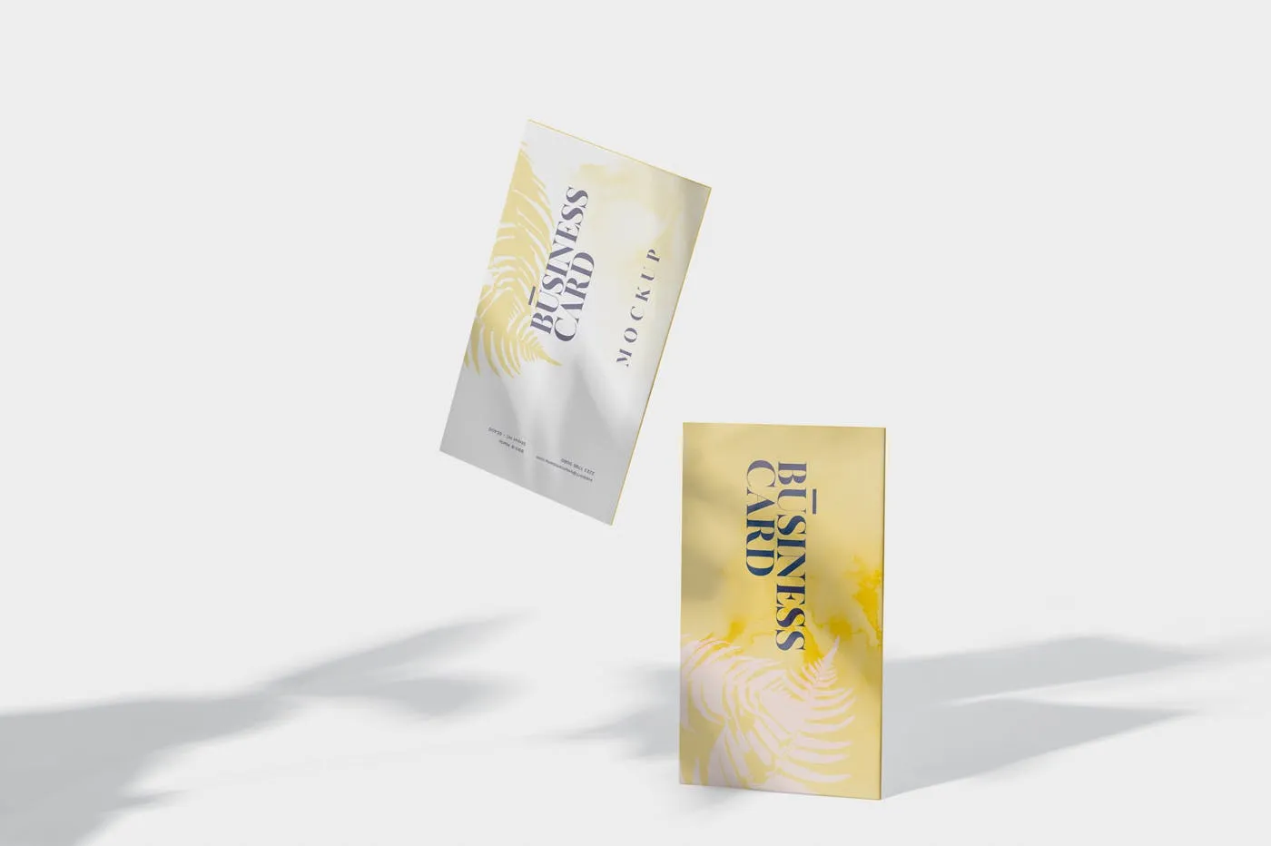 企业名片侧立面效果图样机模板 Business Card Stack Mockup in 90×50 Format插图(4)