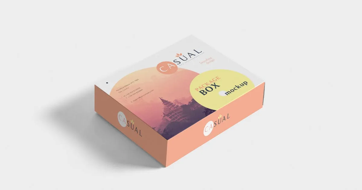 水果生鲜包装盒外观设计效果图预览样机 Box Packaging Mockups插图