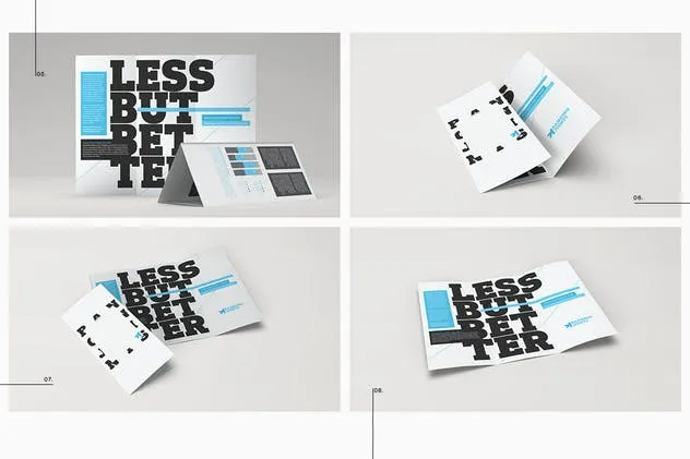 对折小册子传单样机模板 Trifold Brochure Mock-Up Pack插图(3)