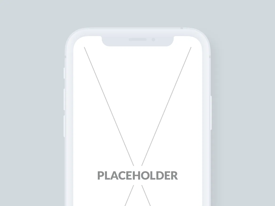 刘海屏iPhone手机等距网格素材库精选样机模板[白色版本] Presentation Mockups Light插图(6)