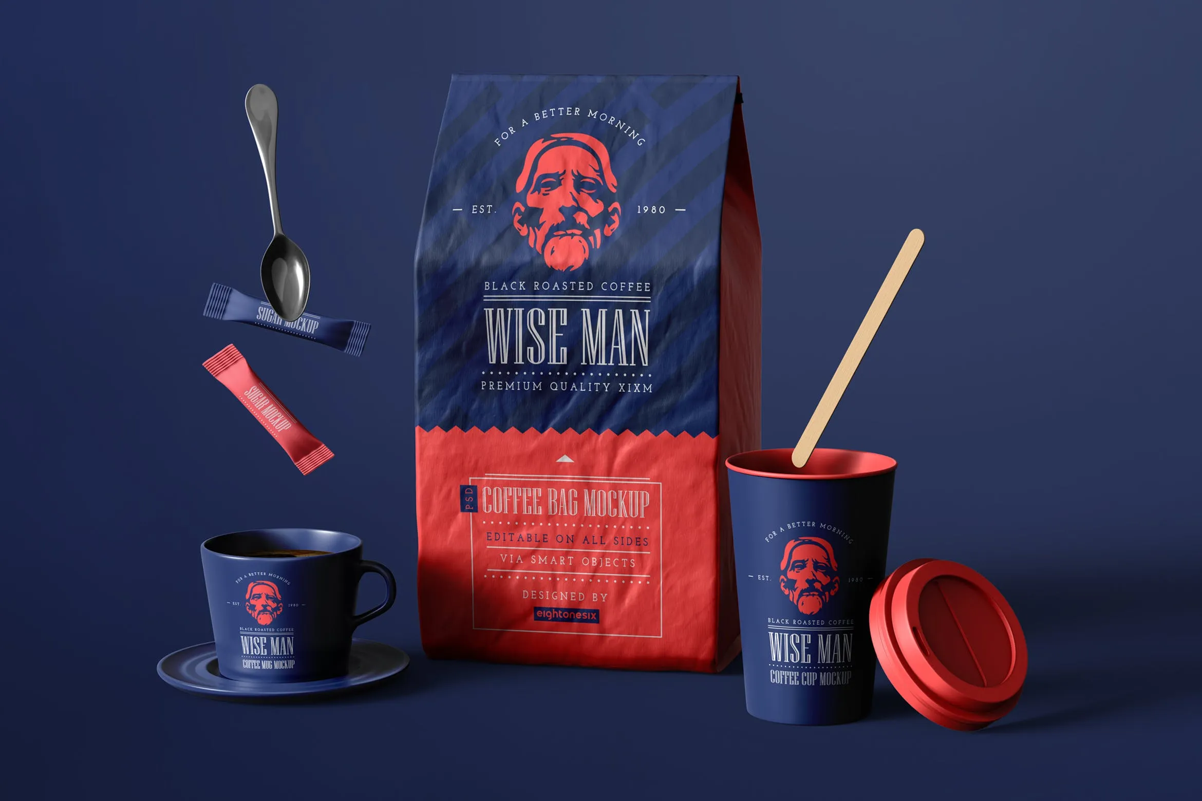 咖啡品牌VI设计预览样机模板 Coffee Branding Mock-Up Pack