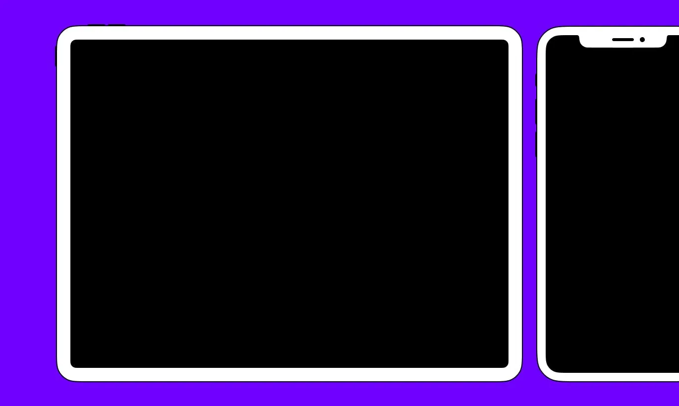 iPad＆iPhone XS扁平设计风格UI设计预览样机 iPad and iPhoneXS flat mockup 2019插图(1)