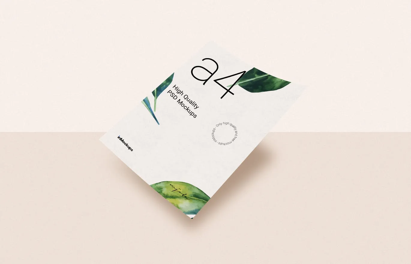 高品质的A4纸海报宣传单DM样机VI场景展示模型mockups生成器插图(4)