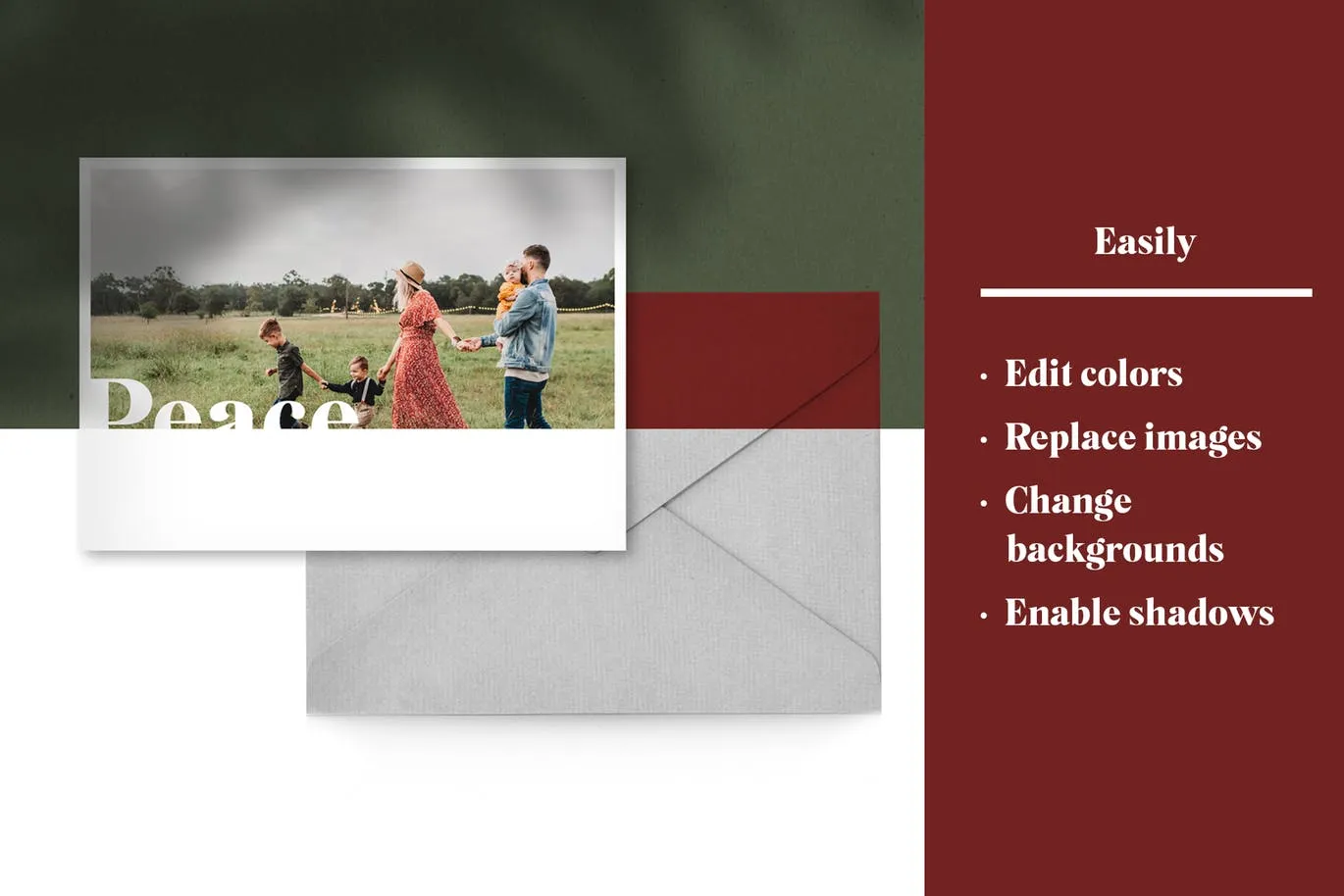 场景化照片装饰样机素材库精选模板 Holiday Card Mockup Creator插图(6)