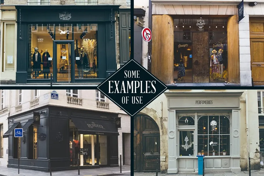 50款各种店铺店招招牌设计展示样机 50 Facades mockups插图(2)