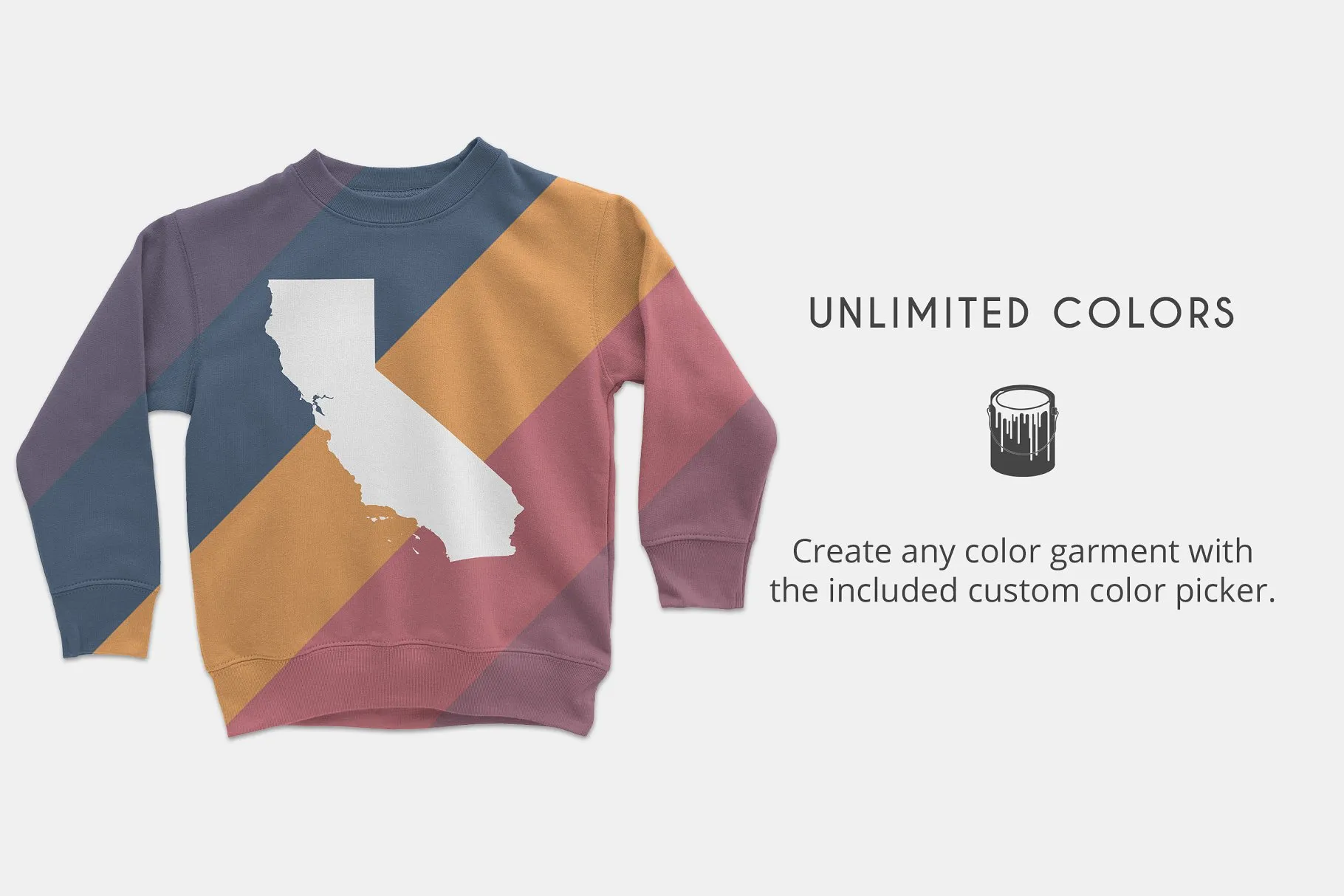 幼童长袖毛衣样机模板 Toddler’s Crew Neck Sweater Mockups插图(4)